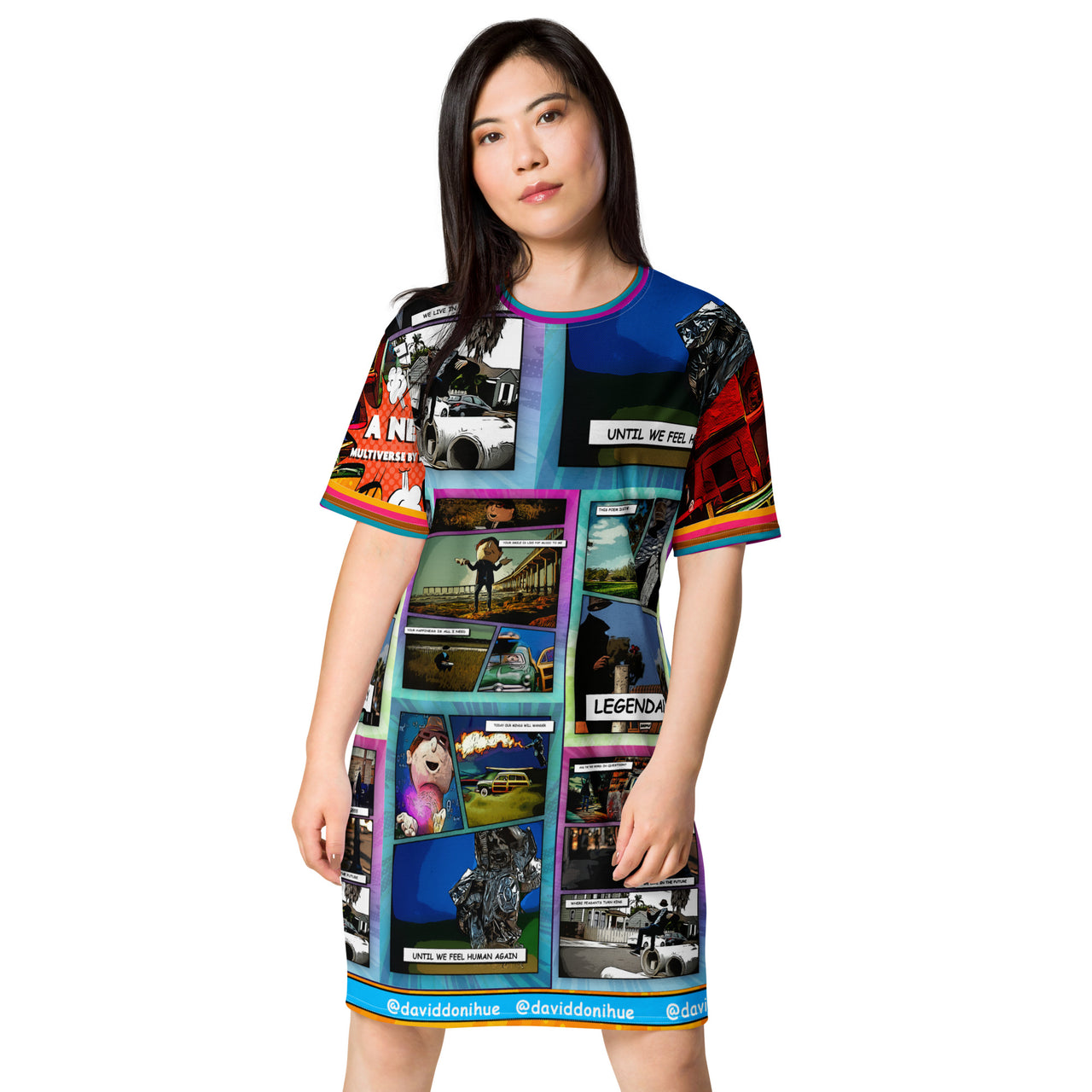 T-shirt dress of The Poetry Verse Multi-Verse Poems Series by David N Donihue