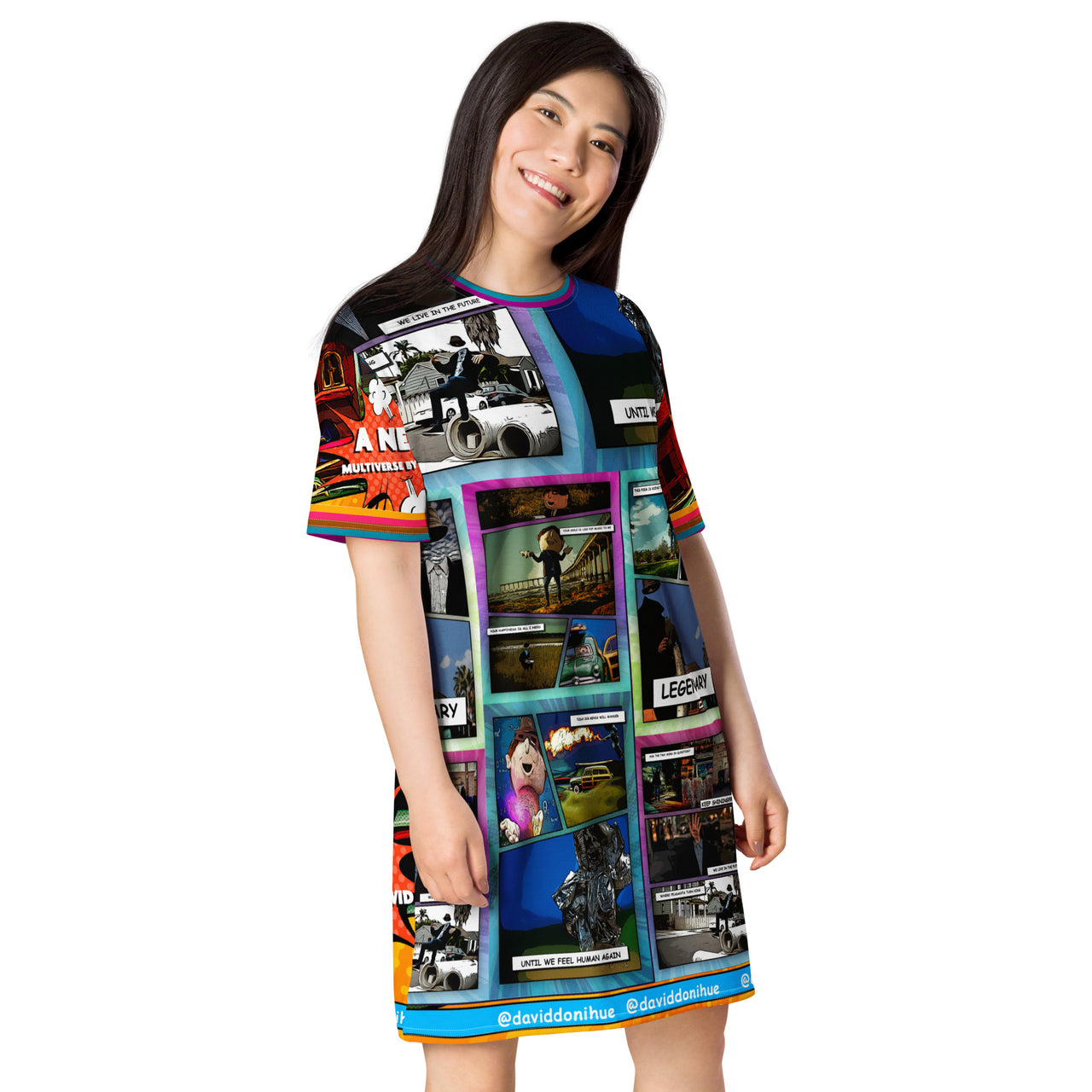 T-shirt dress of The Poetry Verse Multi-Verse Poems Series by David N Donihue