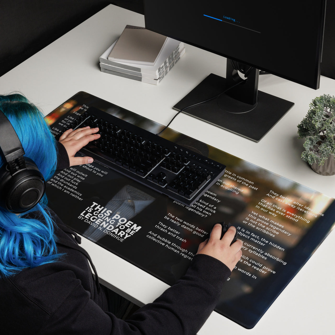 EXTRA LARGE MOUSE PAD - "THIS POEM IS GOING TO BE LEGENDARY" GAMING MOUSE PAD