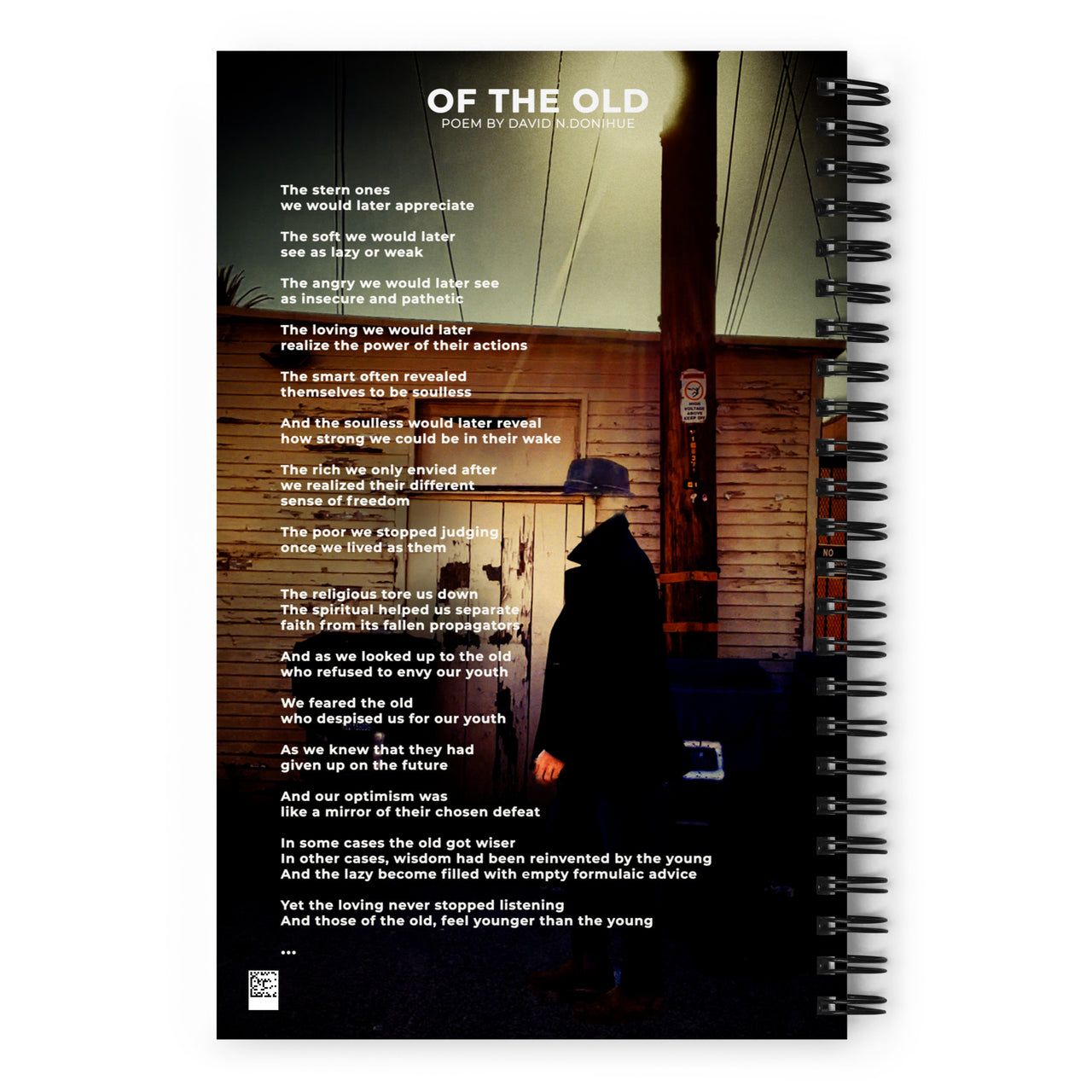 Poetry On A Spiral notebook "Of The Young" with "Of The Old" Great for writers