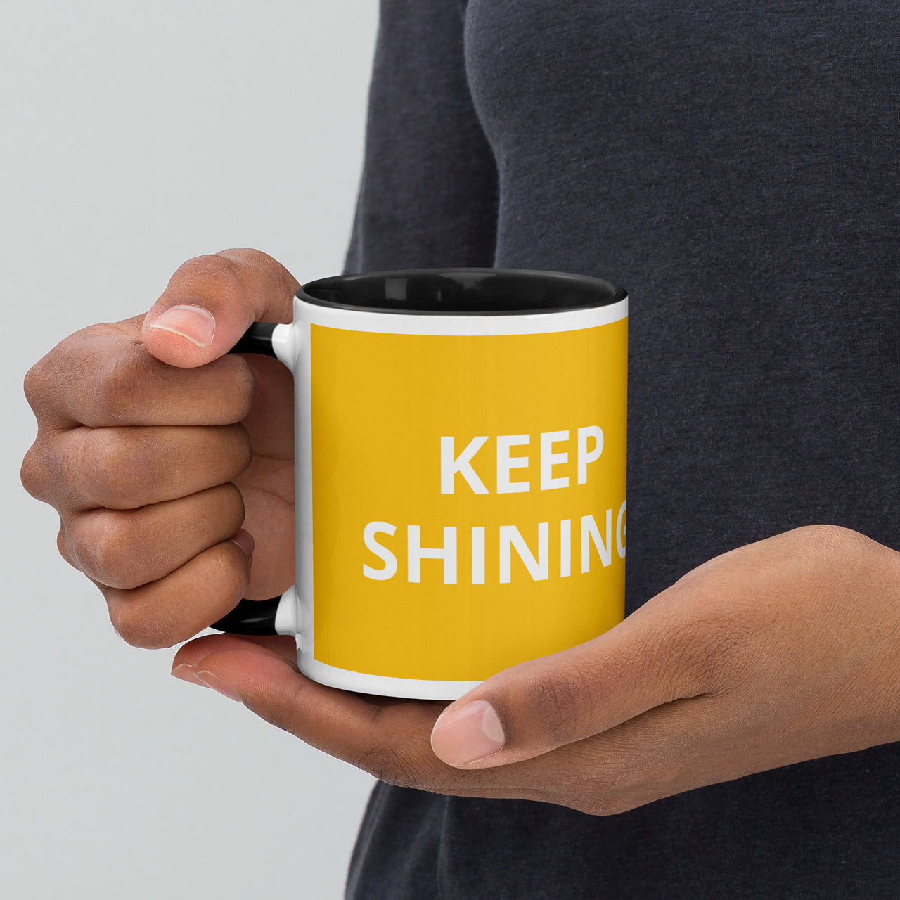 Mug - KEEP SHINING with Color Inside (quote from This Poem Is GoinG To Be Legendary)