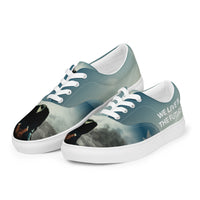 Thumbnail for Women’s lace-up canvas shoes - Hollow Poet Design Special Edition from WE LIVE IN THE FUTURE