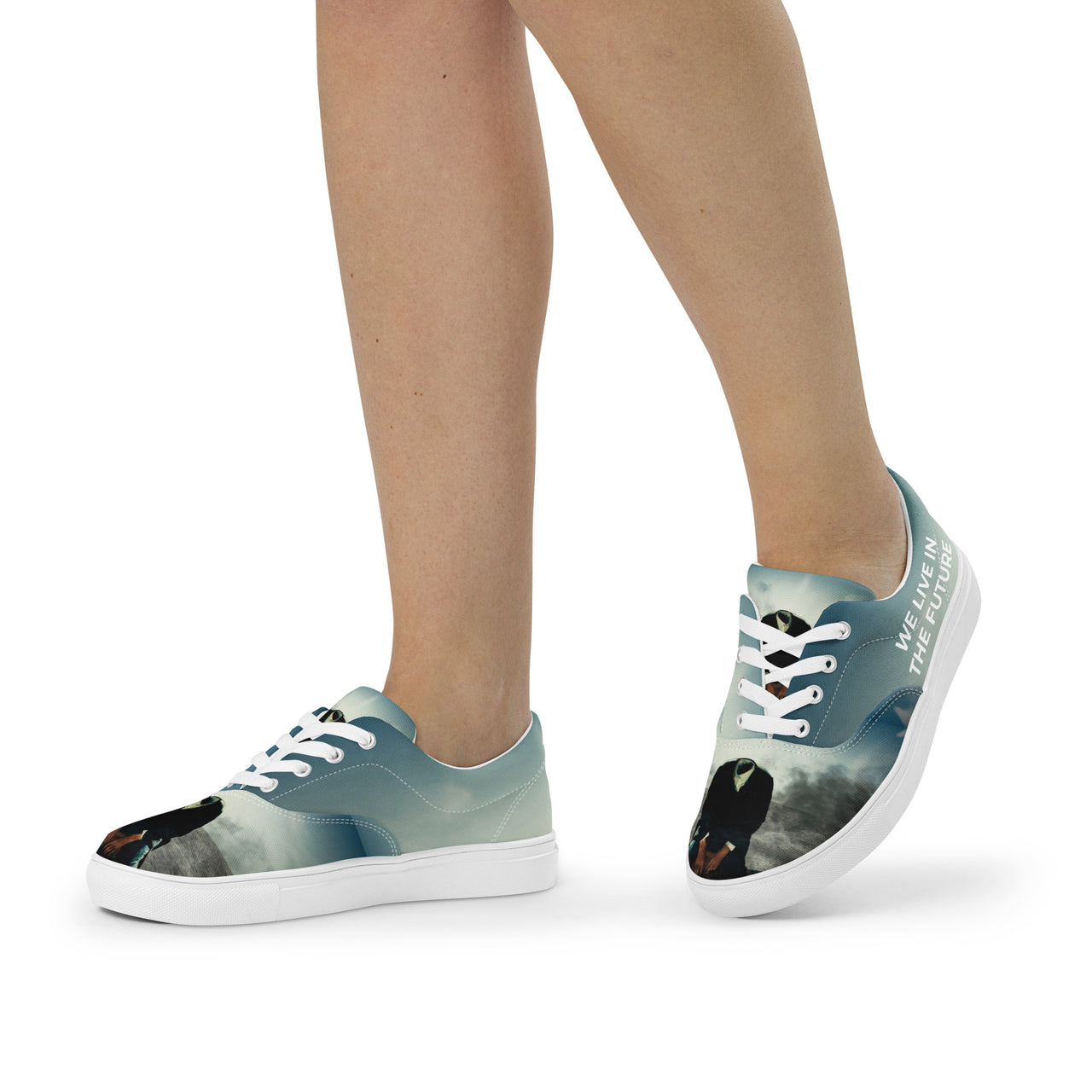 Women’s lace-up canvas shoes - Hollow Poet Design Special Edition from WE LIVE IN THE FUTURE