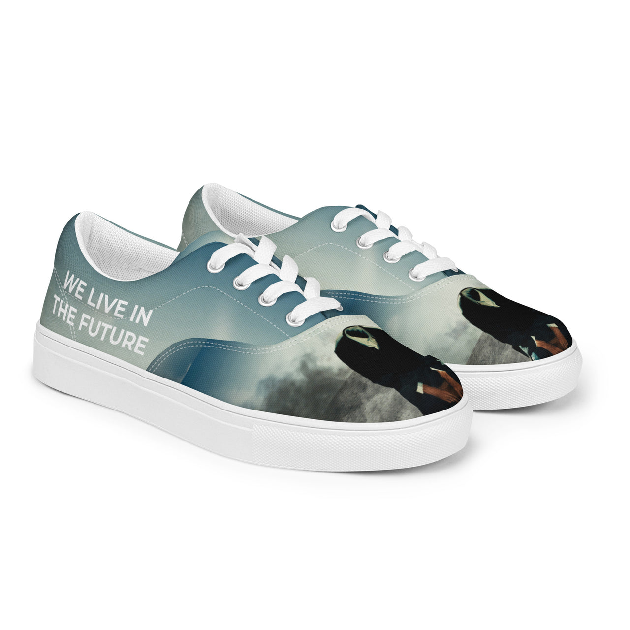Women’s lace-up canvas shoes - Hollow Poet Design Special Edition from WE LIVE IN THE FUTURE